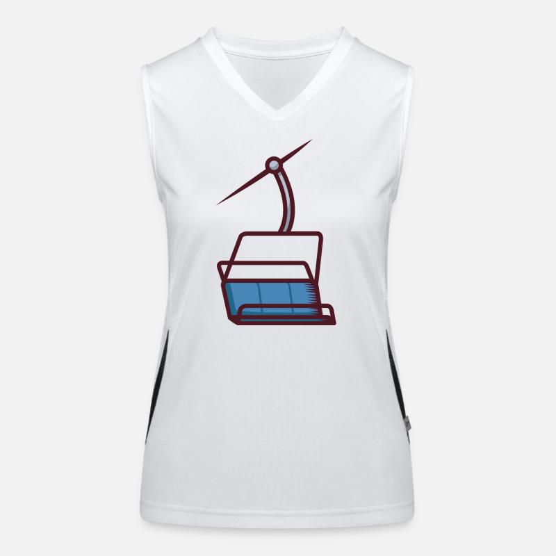 Abstrakte Illustration einer Seilbahn Funktionelles Kontrast-Tank Top für Frauen