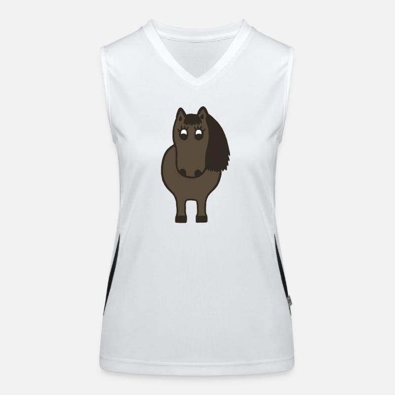 Kugelrundes Pony Funktionelles Kontrast-Tank Top für Frauen