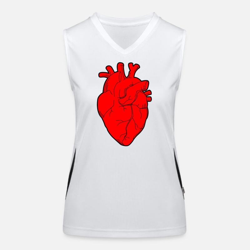 Herz Funktionelles Kontrast-Tank Top für Frauen