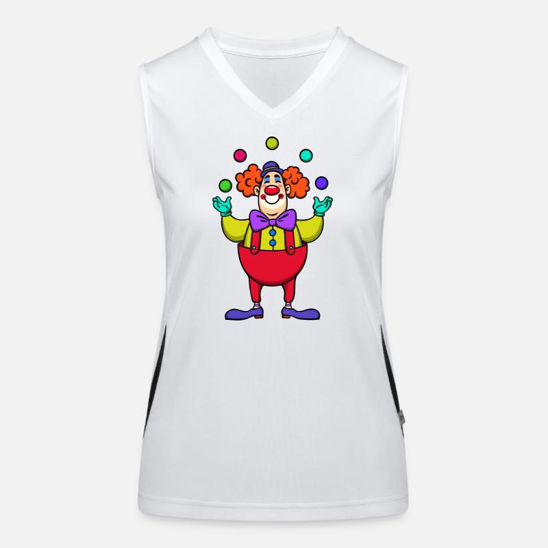 Carnaval carnaval clown Débardeur respirant contrasté Femme