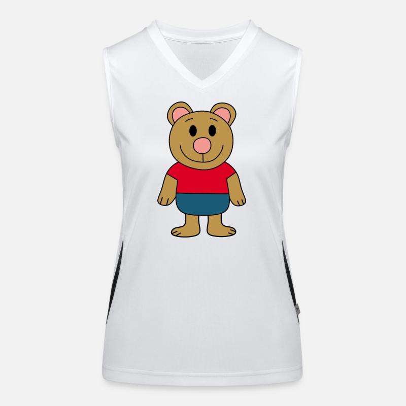 Bär Bärchen Teddybär Funktionelles Kontrast-Tank Top für Frauen