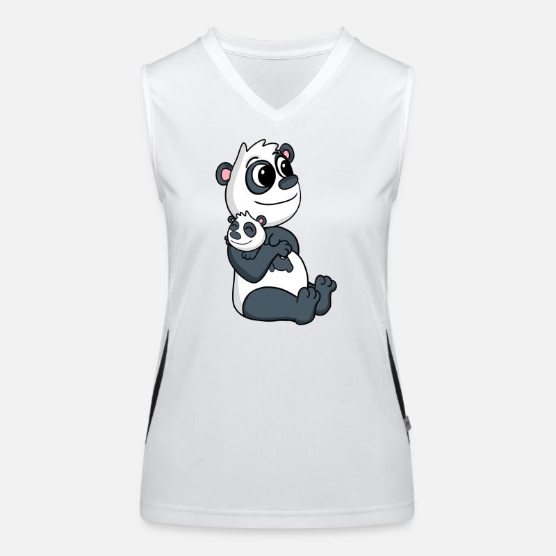 Panda Family - Panda avec bébé Débardeur respirant contrasté Femme