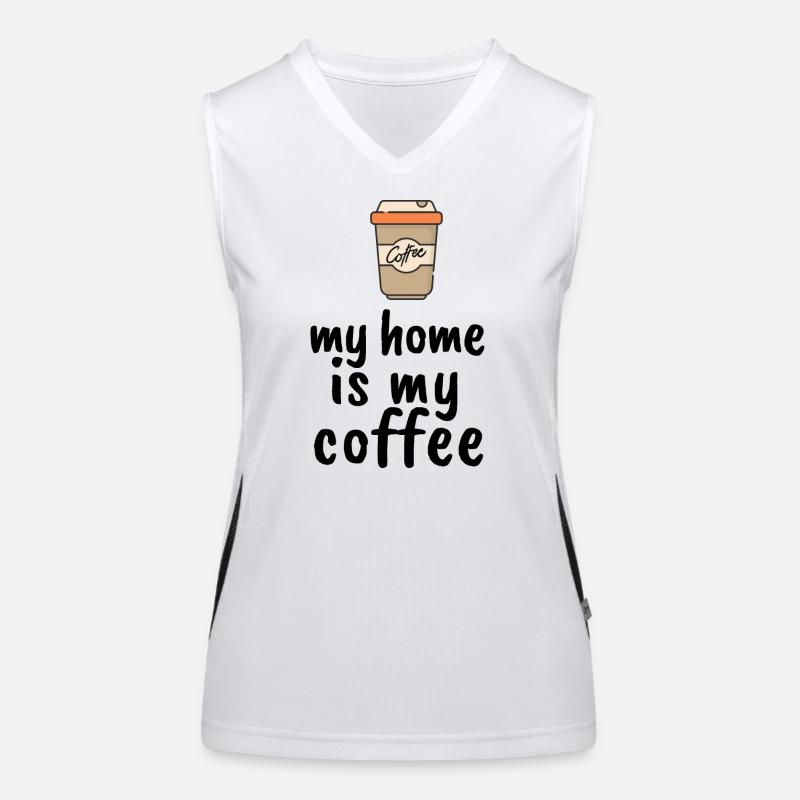 Ma maison est mon café Débardeur respirant contrasté Femme
