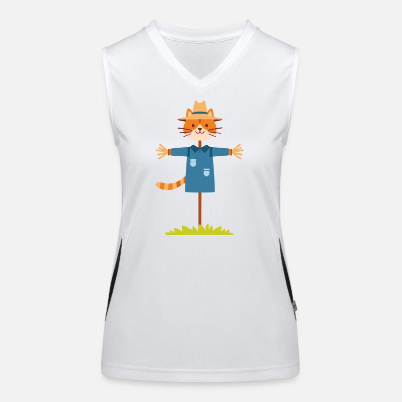 Scarecrow Cat Women's Functional Contrast Tank Top