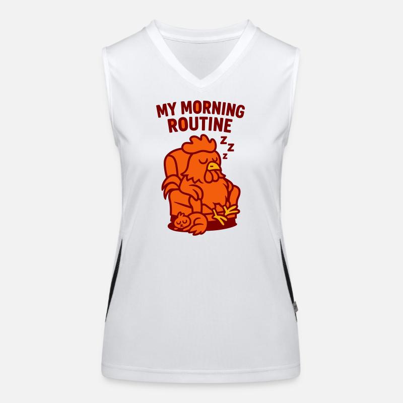 Lazy Morning Routine Funktionelles Kontrast-Tank Top für Frauen
