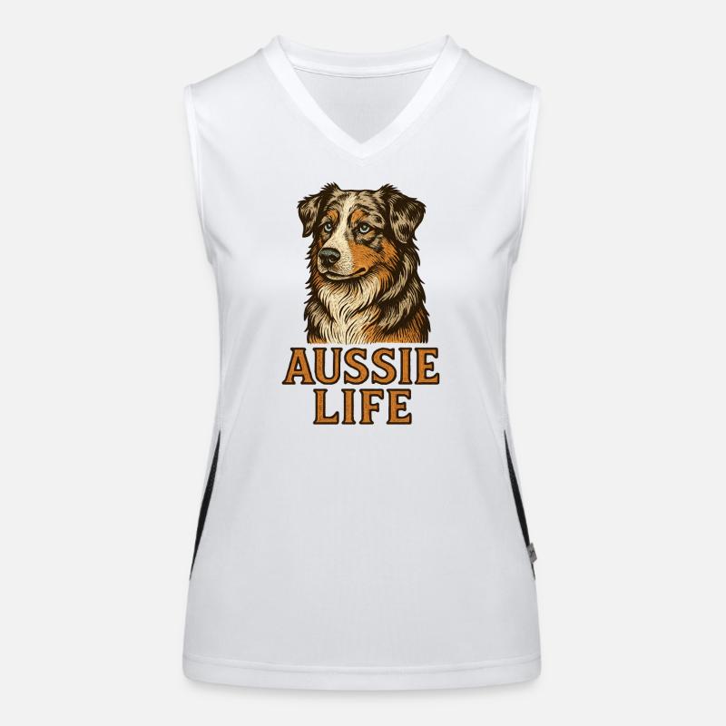 Chien Australian Shepherd - Berger Australien Débardeur respirant contrasté Femme