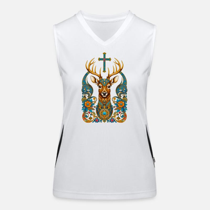 Hirsch Funktionelles Kontrast-Tank Top für Frauen