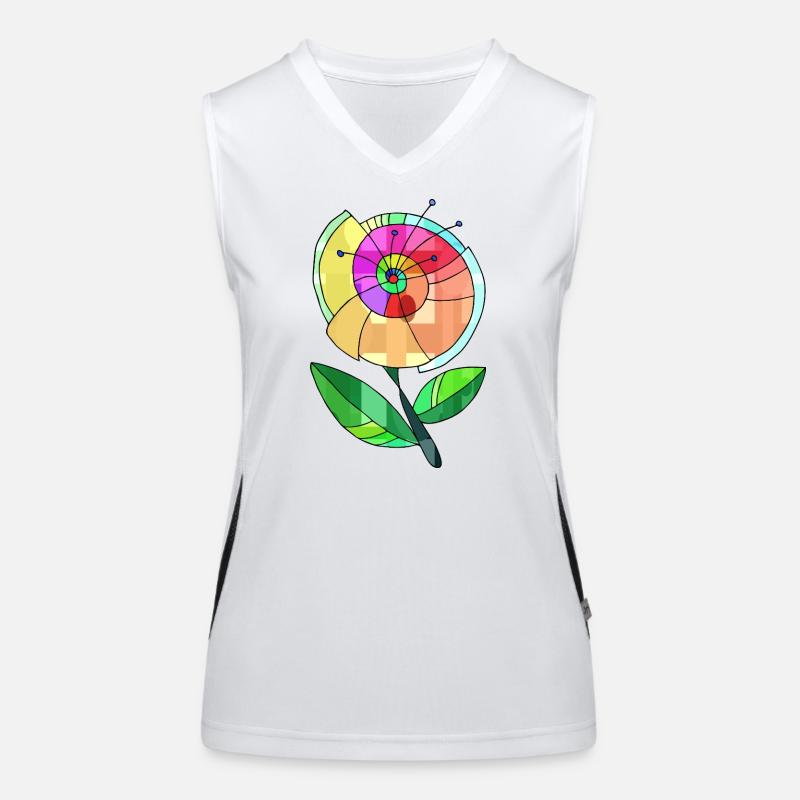 Blume Funktionelles Kontrast-Tank Top für Frauen
