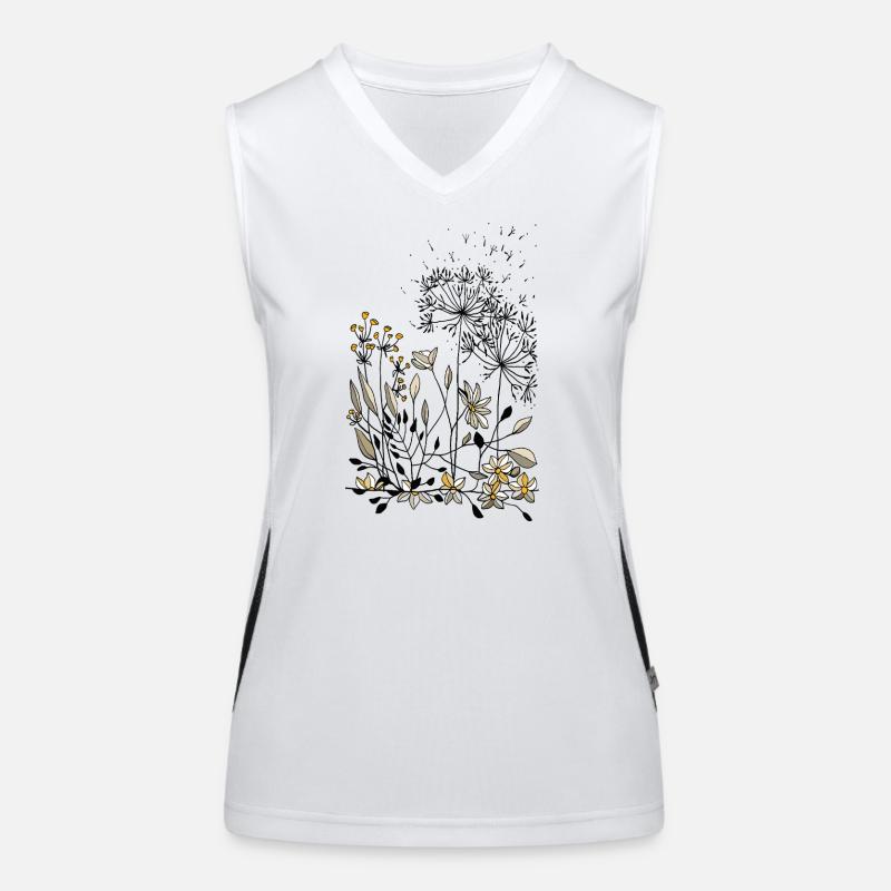 Fleur Débardeur respirant contrasté Femme