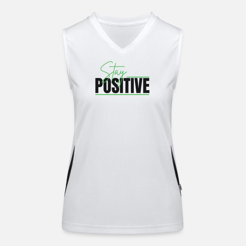Reste positif : Design typographique Débardeur respirant contrasté Femme