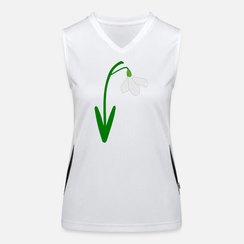 Perce-neige Mois de naissance de janvier Fleur Anniversaire Débardeur respirant contrasté Femme