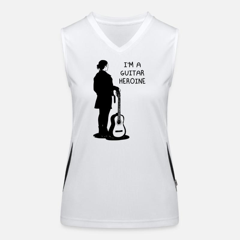 Ich bin eine Gitarrenheldin Funktionelles Kontrast-Tank Top für Frauen