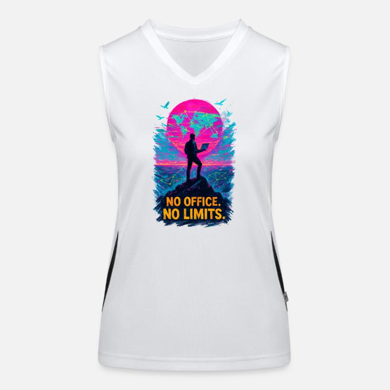 Télétravail Pas de bureau pas de limite Débardeur respirant contrasté Femme