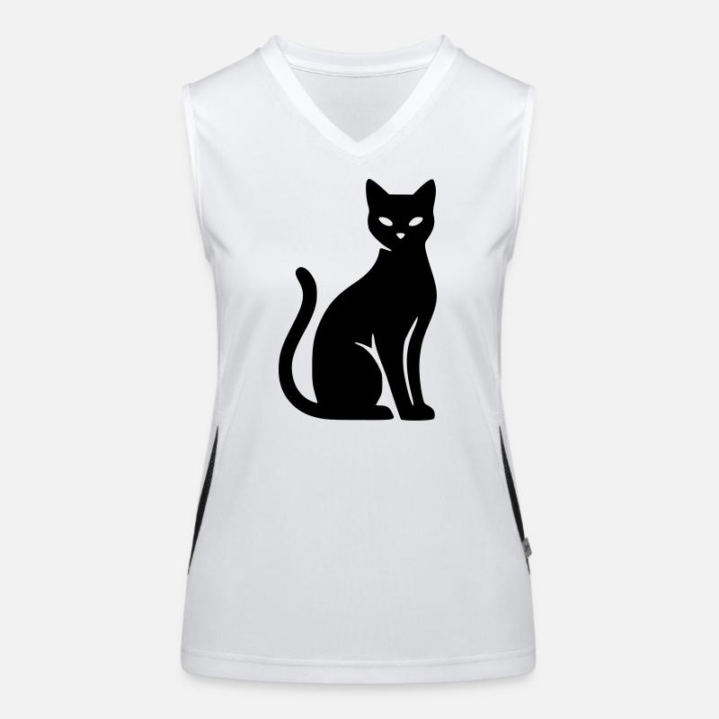 Katze Funktionelles Kontrast-Tank Top für Frauen