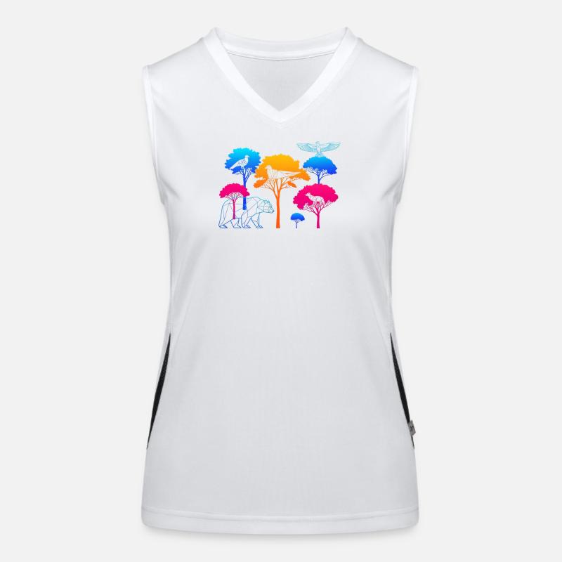 Neon Forest Funktionelles Kontrast-Tank Top für Frauen