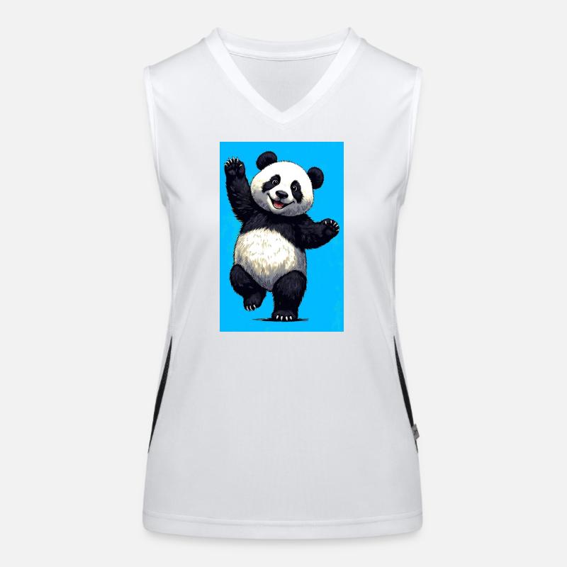 Panda Funktionelles Kontrast-Tank Top für Frauen