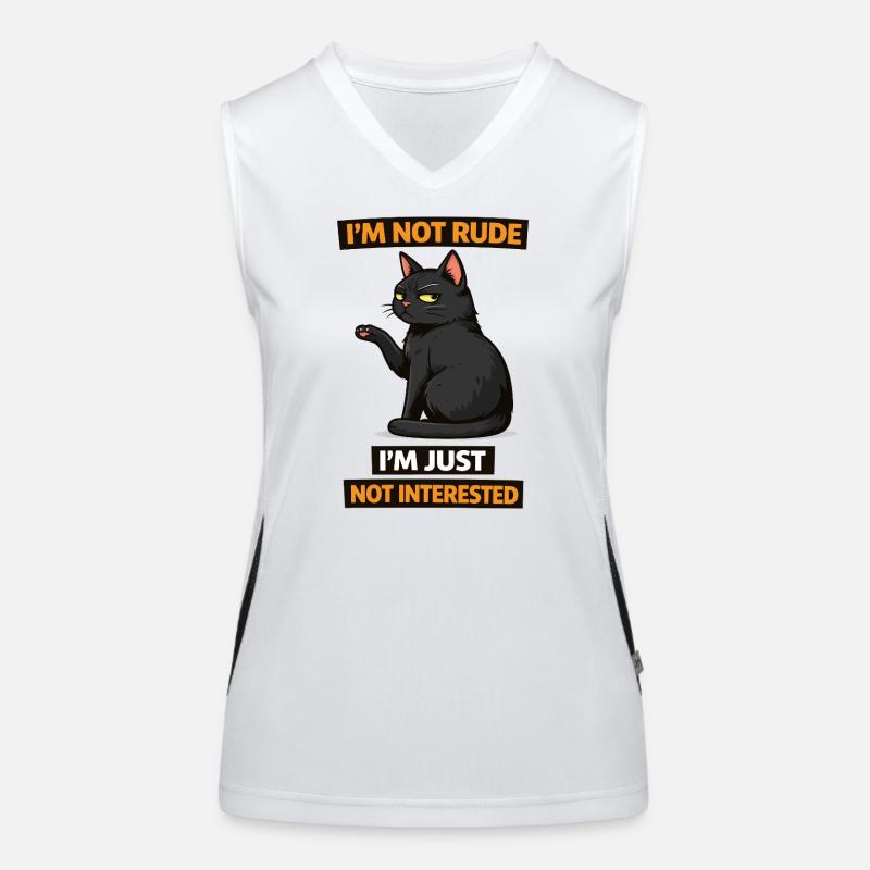 Not Interested Cat Attitude Women's Functional Contrast Tank Top