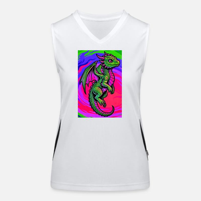 Drache Funktionelles Kontrast-Tank Top für Frauen