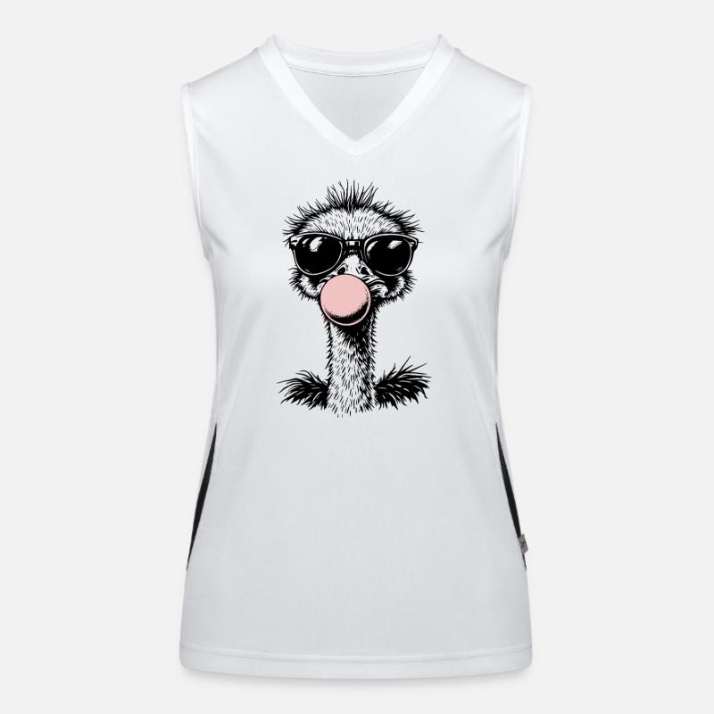 Cooler Strauß blast Kaugummi Funktionelles Kontrast-Tank Top für Frauen