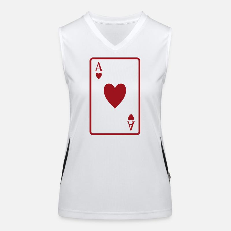 Carte de poker Débardeur respirant contrasté Femme