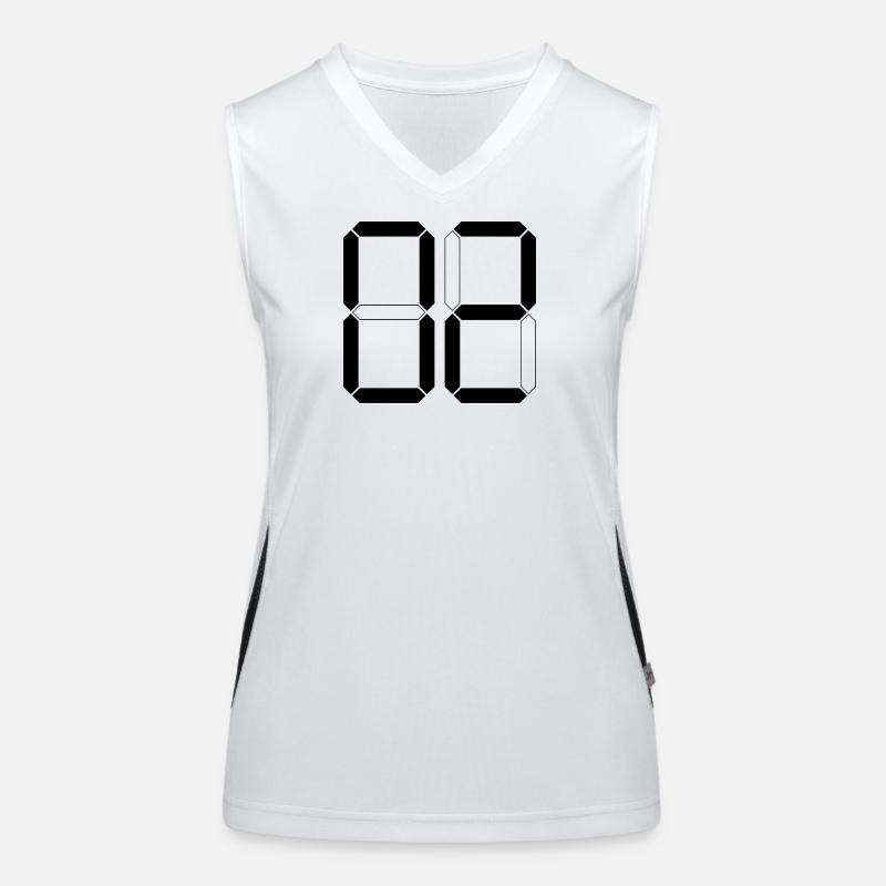 NUMMER 02 Null Zwei Geburtstag Geschenk Digital Funktionelles Kontrast-Tank Top für Frauen