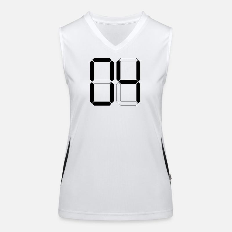 NUMMER 04 Null Vier Geburtstag Geschenk Digital Funktionelles Kontrast-Tank Top für Frauen