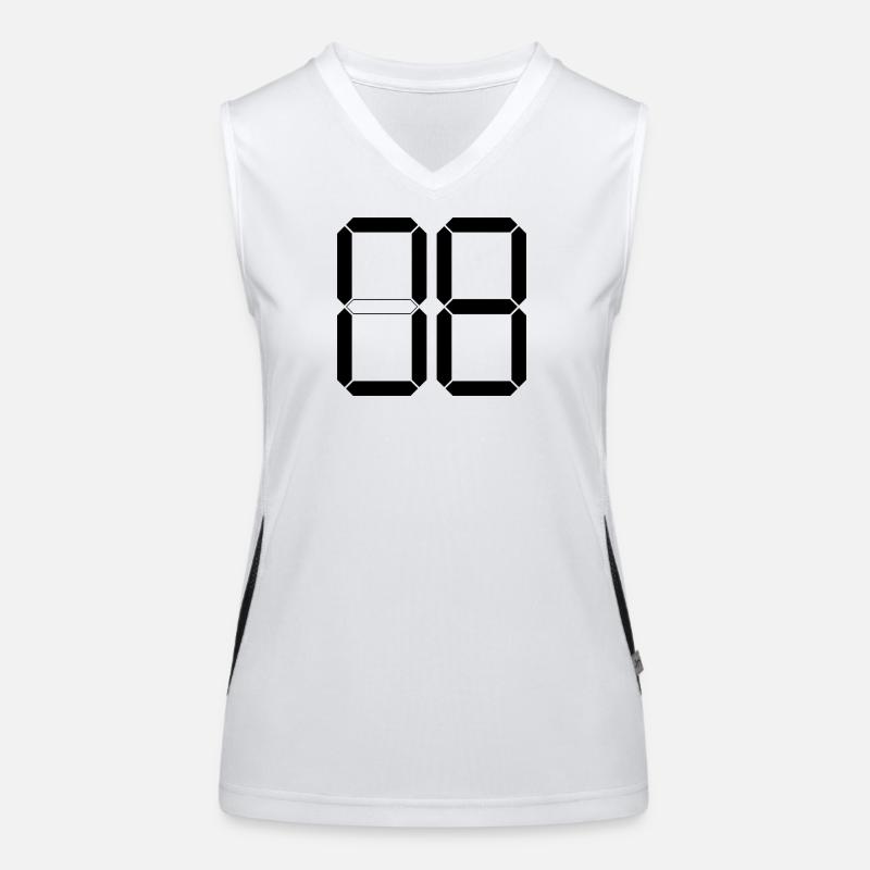NUMMER 08 Null Acht Geburtstag Geschenk Digital Funktionelles Kontrast-Tank Top für Frauen