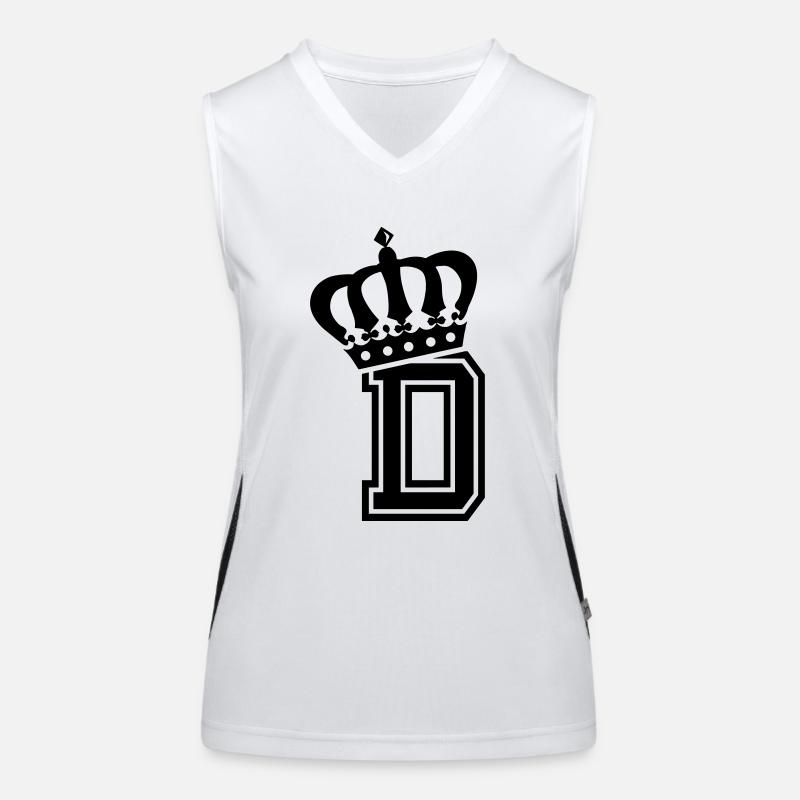 Buchstabe D Funktionelles Kontrast-Tank Top für Frauen