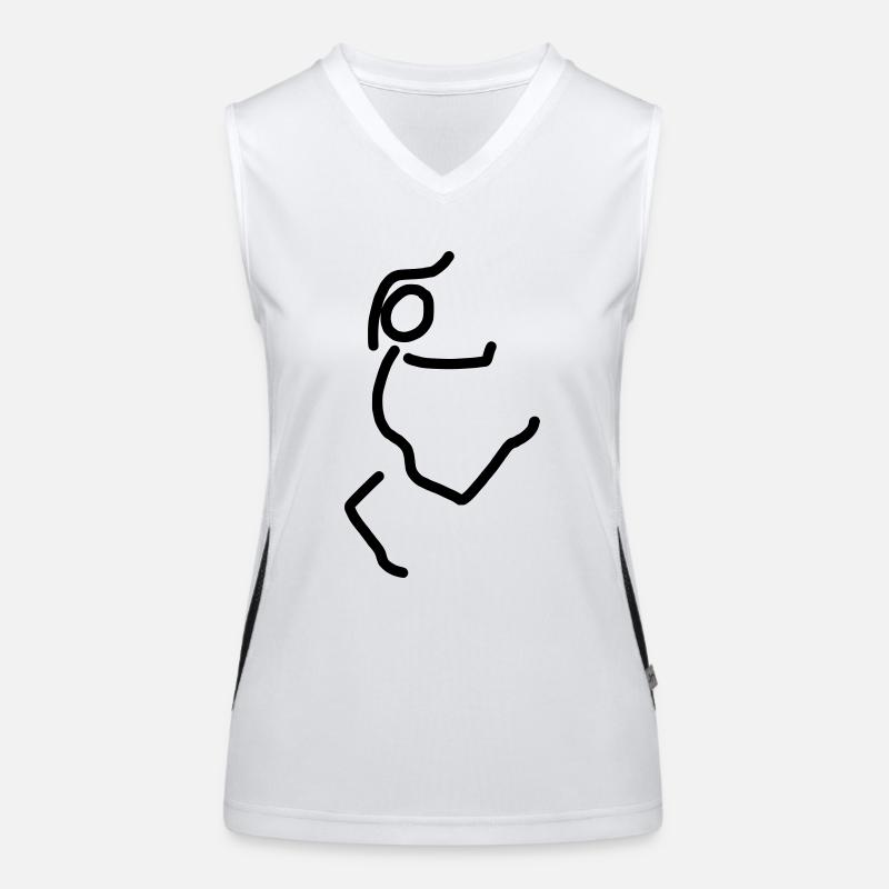 iYpsilon dance - jump - Women's Functional Contrast Tank Top - white/black