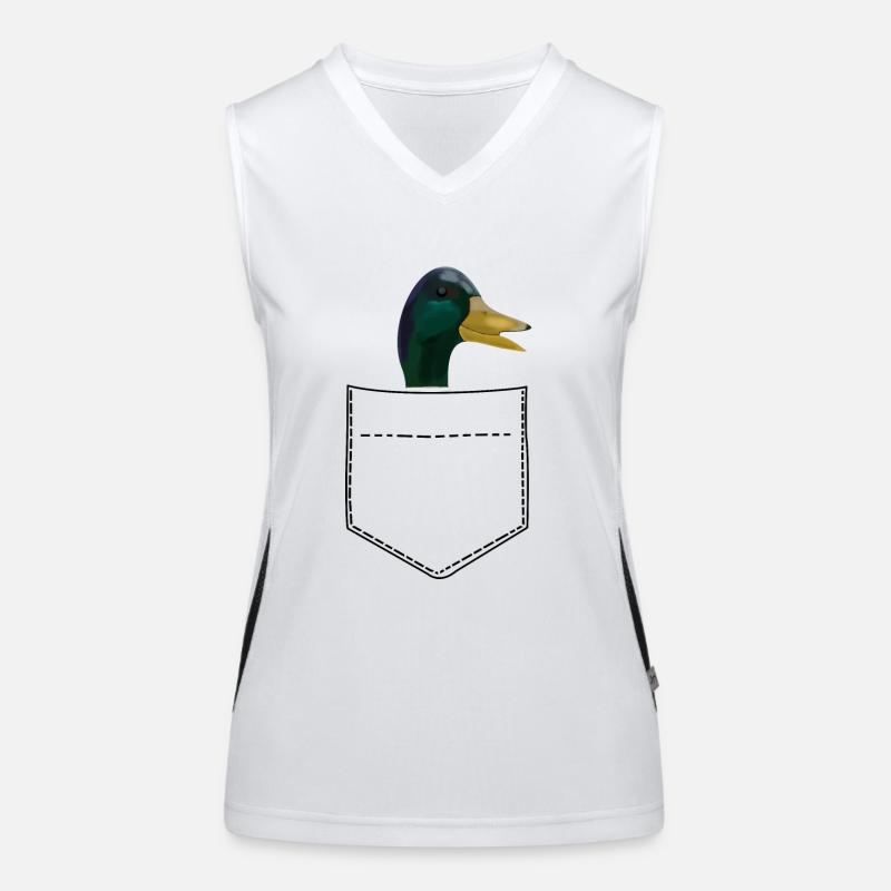 Poche poitrine canard canard Débardeur respirant contrasté Femme