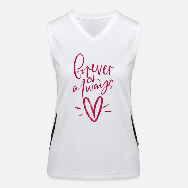 Ich liebe dich Funktionelles Kontrast-Tank Top für Frauen