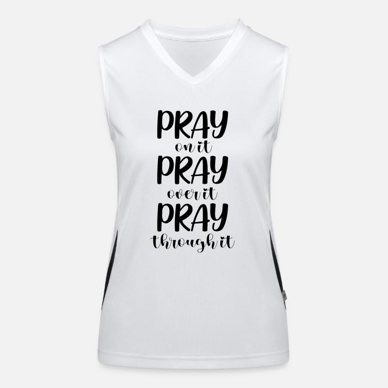 Pray Christian Jesus Christian Women's Functional Contrast Tank Top
