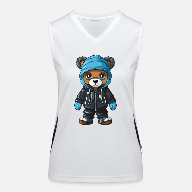 Bear Winter Comic Cute Women's Functional Contrast Tank Top