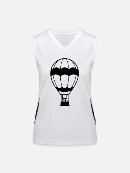 Luftballon - Funktionelles Kontrast-Tank Top für Frauen - Weiß/Schwarz - Vorne