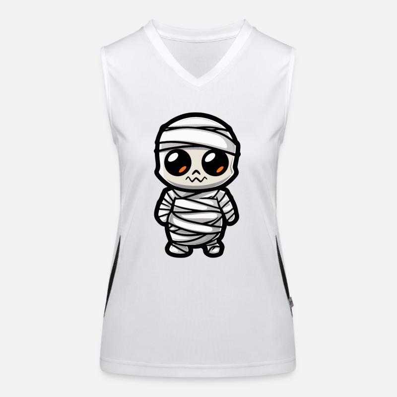 Mummy Halloween Comic Women's Functional Contrast Tank Top
