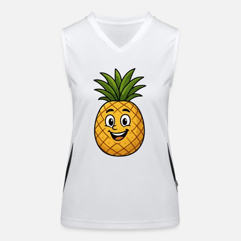 ananas comic Funktionelles Kontrast-Tank Top für Frauen