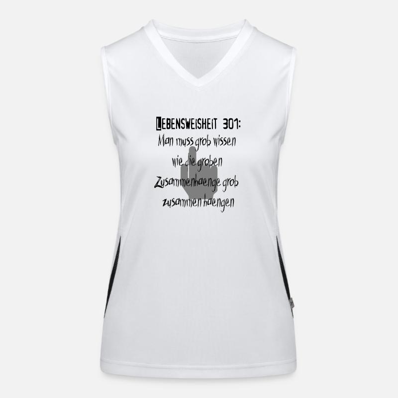 Lebensweisheit 301 Funktionelles Kontrast-Tank Top für Frauen