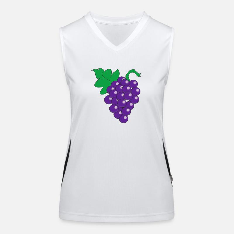 Grape Grapes Wine Illustration Idée cadeau Débardeur respirant contrasté Femme