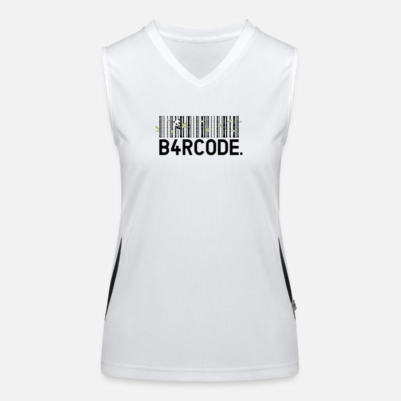 B4RCODE. Bambou noir Débardeur respirant contrasté Femme