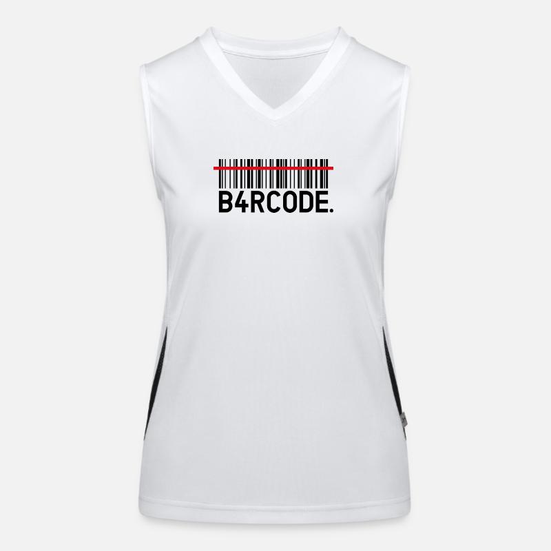 B4RCODE. Scan black Women's Functional Contrast Tank Top