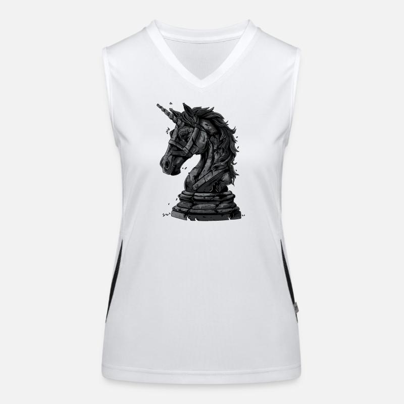 Springer Schach Pferd Funktionelles Kontrast-Tank Top für Frauen