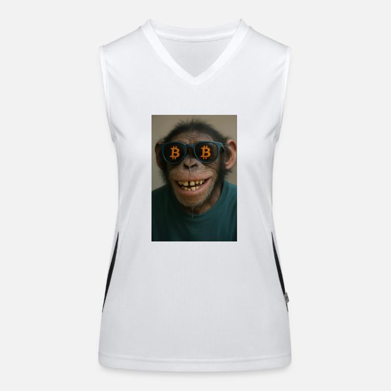 Bitcoin meets Monkey Joe Women's Functional Contrast Tank Top