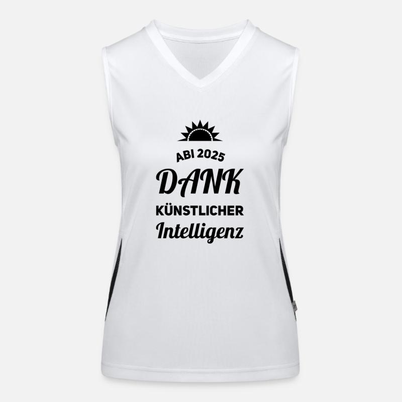 ABI Spruch 2025 Funktionelles Kontrast-Tank Top für Frauen