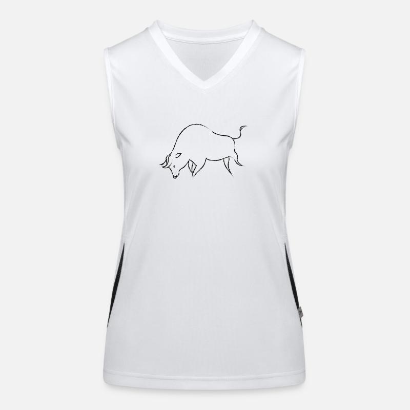 Stier Funktionelles Kontrast-Tank Top für Frauen