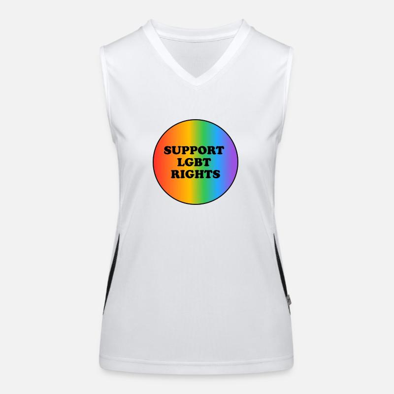 Support LGBT Rights Women's Functional Contrast Tank Top