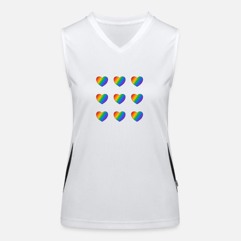 Rainbow hört Funktionelles Kontrast-Tank Top für Frauen
