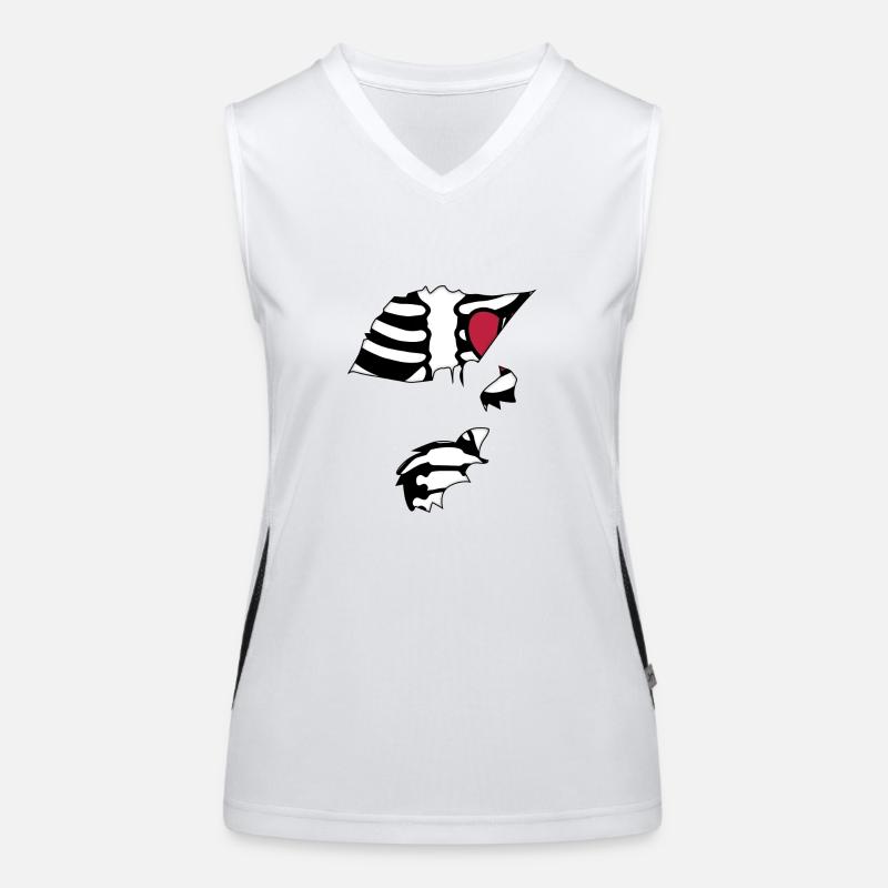 Skeleton Skeleton Chest Ribs Horror Costume Women's Functional Contrast Tank Top