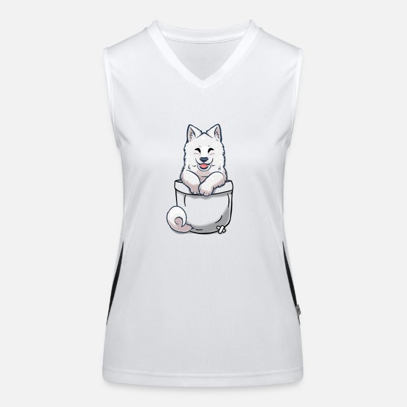 Chiot Samoyed de poche Débardeur respirant contrasté Femme