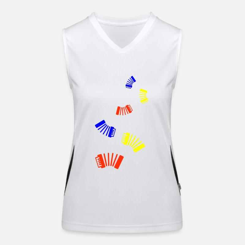 Akkordeon instrument Funktionelles Kontrast-Tank Top für Frauen