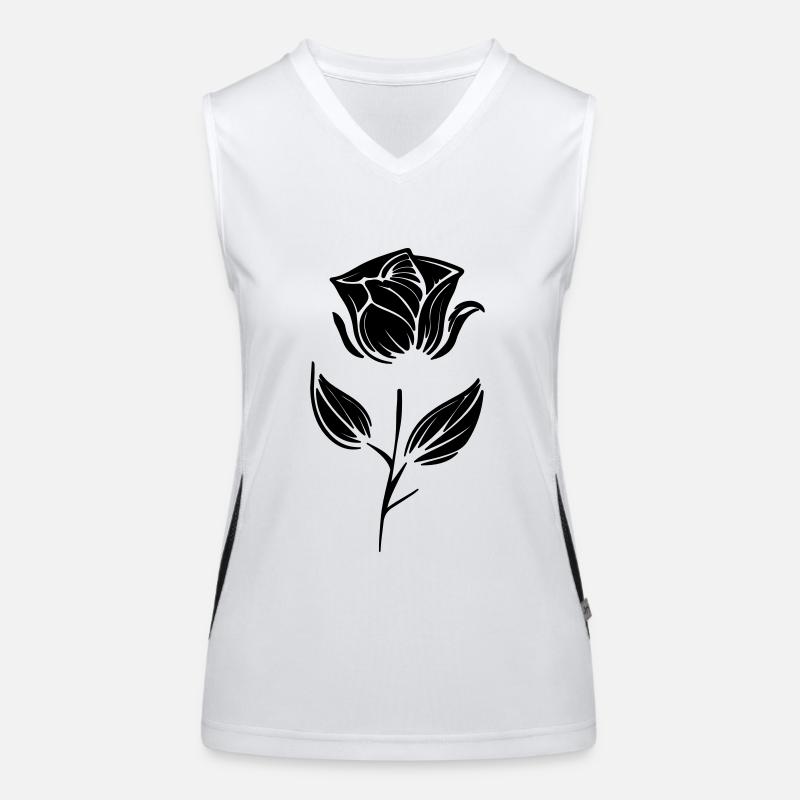 Symbole de la rose Débardeur respirant contrasté Femme